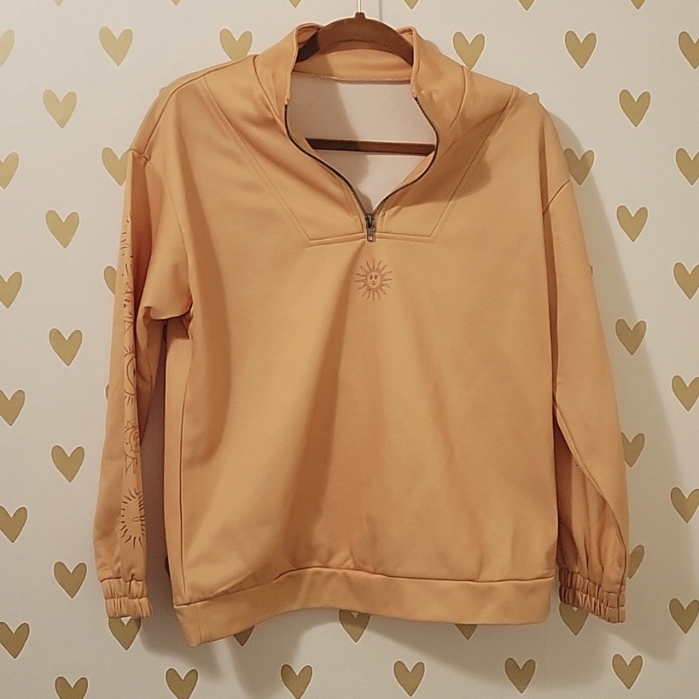 SUN 3/4 Yellow Zip up Unbranded